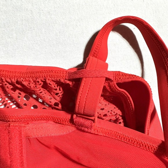 Swim by Cacique Off The Shoulder Blouson Swimsuit One Piece Bandeau Bra 38DD - Picture 10 of 14